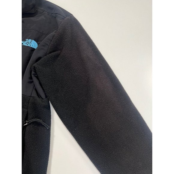 The North Face Denali Jacket Black with Blue Embroidered Logo Size Medium - Picture 7 of 12